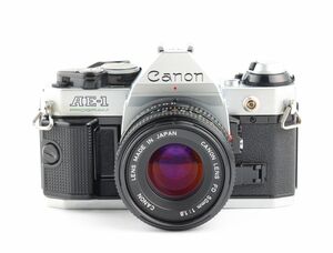 06810cmrk Canon AE-1P PROGRAM + New FD 50mm F1.8 MF一眼レフ フィルムカメラ 標準レンズ