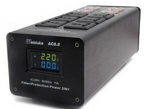 新品 オーディオ用アドバンスト 10口電源タップWeiduka AC8.8（LED液晶モニター付） 3000W MAX パワーフィルター/ライトニングプロテク