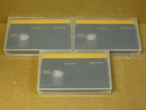 ▽Panasonic AJ-P126LP DVCPRO HD Lカセット ビデオテープ 3本 新品 126L パナソニック