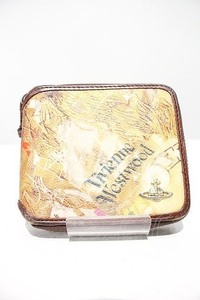 【USED】Vivienne Westwood W/総柄折財布 ヴィヴィアンウエストウッド ビビアン ブラウンＸアイボリー I-24-04-11-033-wa-HD-ZI