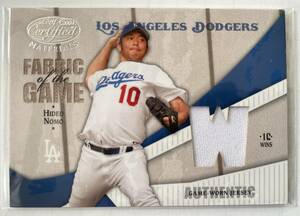 激レア MLB Dodgers DONRUSS 野茂英雄 game worn jersey 14/16