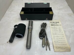 ●M● SONY マイク ECM-969 electret condenser microphone ステレオ パノラママイク 中古品 音出し確認済み 収納ケース付き H2403-268