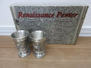 ★☆【送料無料】未使用　RENAISSANCE PEWTER ルネッサンスピューター ショットグラス 2個セット 錫製 酒器☆★