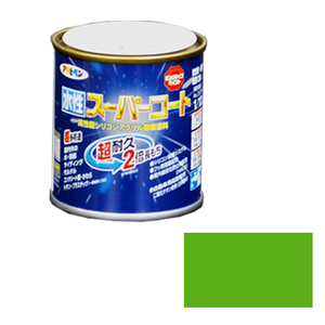 多用途 水性スーパーコート アサヒペン 塗料・オイル 水性塗料1 1/12L ワカクサイロ