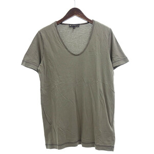 【特別価格】BURBERRY ロックステッチ カットソー 半袖 Tシャツ カーキ メンズS