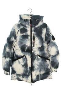 モンクレールジーニアス Moncler Genius JOELE サイズ:0 総柄ナイロンフーデッドダウンジャケット 中古 BS99