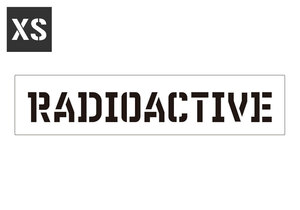 ステンシルシート ステンシルプレート ステンシル アルファベット アメリカン DIY クイックステンシル サイズXS RADIOACTIVE 放射性