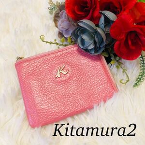 Kitamura2 キタムラ レディース 女性 コインケース 小銭入れ 財布 ピンク 春カラー コンパクト 可愛い スマート お洒落 ポケットサイズ