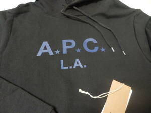 タグ付き 新品 貴重 A.P.C apc アーペーセー LA フーディー hoodie USA製 ロゴ スウェット パーカー 正規直営店購入品 サイズL/40 未着用