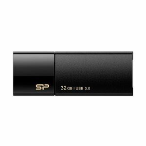 【新品】（まとめ）シリコンパワー USB3.0スライド式フラッシュメモリ 32GB ブラック SP032GBUF3B05V1K 1個【×2セット】