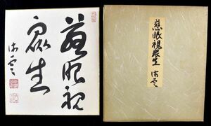 【真物】上司海雲「慈眼視衆生」 色紙 紙本 書 華厳宗東大寺194世別当 華厳宗管長東大寺183世永純の三男 奈良 共タトウ y92269554