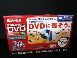 現状品 BUFFALO バッファロー 外付 DVD ドライブ DVSM-XE20U2/B USBケーブル欠品 【h】