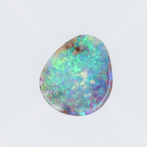 石名：ボルダーオパール 石目：0.71ct サイズ：8.55×7.35×1.72㎜（縦×横×厚） K-52