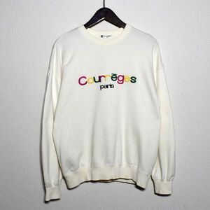 クレージュ Courreges ロゴ刺繍スウェット トレーナー 80s 90s