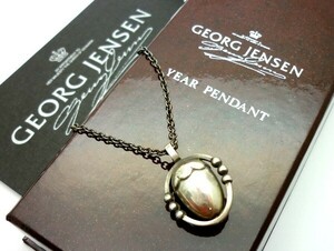 1000円スタート ネックレス GEORG JENSEN ジョージジェンセン イヤーペンダント #188 1988 シルバー 925 S刻印 総重量約15.4g 箱付 3 B717