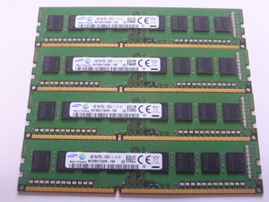 メモリ デスクトップパソコン用 Samsung 低電圧 1.35V DDR3L-1600 PC3L-12800 4GBx4枚 合計16GB 起動確認済みです②