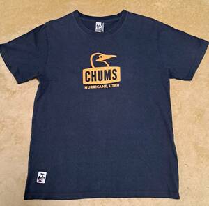 ★チャムス CHUMS　半袖 Tシャツ　Mサイズ　紺色　ブービーバード　チャムスロゴ　