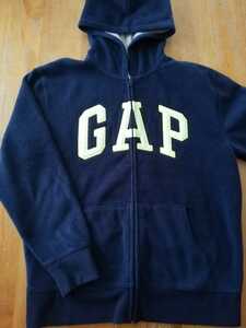 GAP キッズ　XXL パーカ　フリース　ネイビー　used