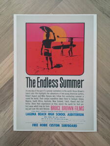 ★クラッシックサーフムービー『The Endless Summer』印刷ポスターデザイン/ 簡単！入れるだけ額装セット A4サイズ 送料230円～