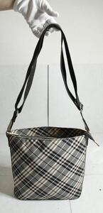 6.Burberry BURBERRY BLUE LABELバーバリー ブルーレーベル ショルダーバック チェック柄 レディースバック ヴィンテージ 