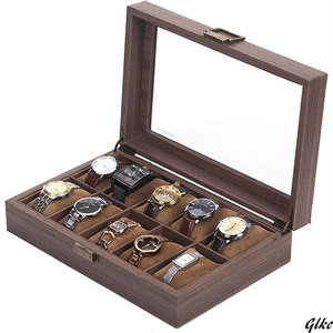 腕時計収納ケース コレクションケース 10本用 木目PU 腕時計収納ボックス おしゃれ