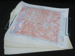 H)1万分1 地形図 大阪近傍 17枚◆昭和31年 国土地理院◆住吉 尼崎 吹田 堺◆1:10,000 市街図 都市部 鉄道路線 道路 線路 路面電車 古地図
