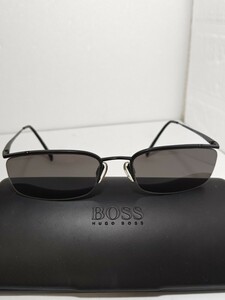 1円スタート【良品/箱付】HUGO BOSS　ヒューゴ・ボス　サングラス　HB1146S ブラック系レンズ　日本製