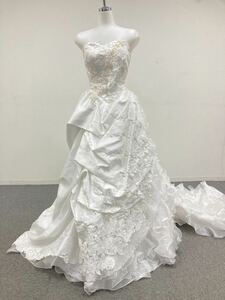 狩ドレス⑦）【送料無料】ウェディングドレス サイズ不明　結婚式　衣装　撮影　記念写真　20220406レースアップ