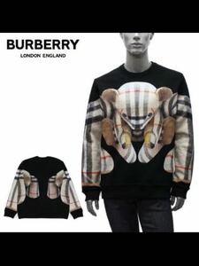 極美品 バーバリー BURBERRY DASH トーマスベアプリント コットンスウェット トレーナー スウェット サイズL