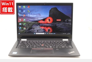 中古 フルHD 13.3型 Lenovo ThinkPad X390 Yoga Windows11 八世代 i5-8365U 16GB NVMe 256GB-SSD カメラ 無線 Office付 管:0905w