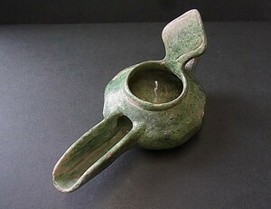 【C1106】古代　陶器　ランプ　イラン周辺　AD10-12世紀　軟陶　オリエント文明