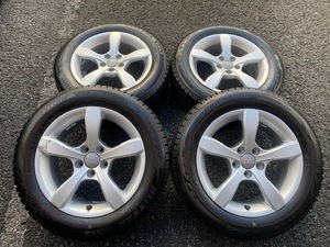 アウディA1純正 スタッドレスセット 6J‐15インチ ET30 PCD100‐5穴 185/60R15 ブリヂストン ブリザックVRX2