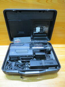 *H0650* National　NV-M21　マクロードムービー VHSビデオ一体型カメラ 　専用ケース VW-SHM21 付き 動作未確認品中古#*