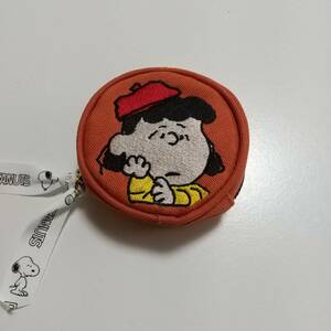 PEANUTS 【正規品】スヌーピー　ポーチ　バッグチャーム　韓国限定　ラウンド ストラップ　オレンジ