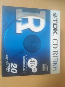 【20枚セット】TDK CD-Rデータ用700MB 40倍速 5mm厚ケース入り 日本製 太陽誘電OEM [CD-R80TFX20S]【未開封破れあり】