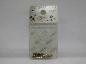 ・SWAROVSKI 3mm クリスタルゴールデンシャドウ 24粒〇