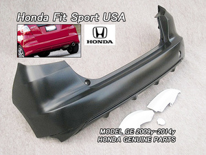 フィットGE【HONDA】ホンダFITスポーツ純正USリアバンパーSPORT/USDM北米仕様RSカバーUSAサイドスポイラー付きフェイシアGE6GE7GE8GE9