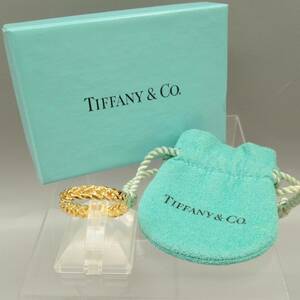 【箱付き！新品仕上げ済み】TIFFANY ＆ Co. ティファニー K18 18金 イエローゴールド 13号 6.2g ツイストリング 指輪 店舗受取可