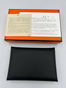 【新品】HERMES エルメス　カルヴィデュオ　ヴォーエプソン　ノワール　U刻印