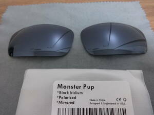 オークリー Monster Pup モンスターパップ用 カスタム偏光 レンズ BLACK IRIDIUM Color Polarized 新品 オークリー MONSTERPUP