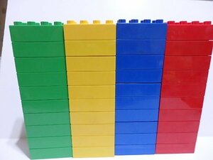 ＃2143　レゴデュプロ　ブロック　2×4　40個　赤/青/黄/黄緑　＃カラフル　まとめて