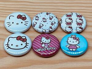 HELLO KITTY SANRIO KAWAII CUTE - SET OF 6PC 1" INCH PIN PINBACK BUTTONS [BM240] 海外 即決