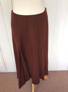 プラダ PRADA 茶色 ブラウン ウール混合 スカート サイズ ４２