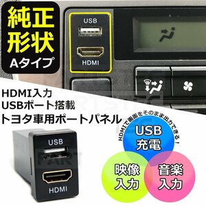 ヴェルファイアハイブリッド 20系 トヨタ Aタイプ HDMI USB ポート スイッチ ホール パネル スマホ ナビ 充電器 車内 /134-52 A-1