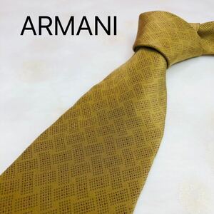 ARMANI アルマーニ　ネクタイ　ハイブランド　ベージュ総柄　高級シルク100%