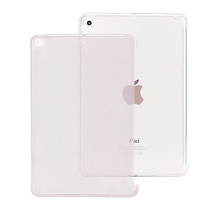 iPad mini4専用 TPU ソフト バック カバー 半透明 背面ケース 落下防止 スマートカバー ゴールド