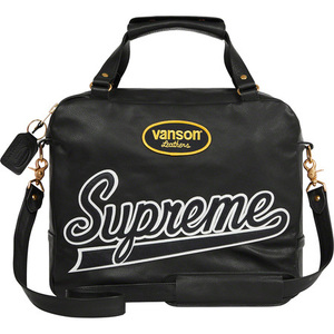 新品未使用 バンソン　シュプリーム　Supreme Vanson Leathers Spider Web Bag　レザー　ショルダー　バッグ　ブラック 完売品 N1