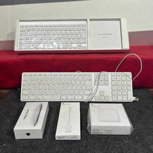 0422-03◆Mac マック　キーボード　ワイヤレスキーボード USB マウス　付属品まとめて
