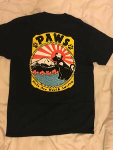 横須賀基地 ペットレスキュー（PAWS） Tシャツ 紺 Mサイズ