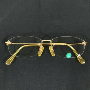 【セイコー】本物 SEIKO AMENITY K18 眼鏡 ツーポイント 18金 750 ゴールド 度入り サングラス メガネ めがね 重さ23.2g メンズ レディース